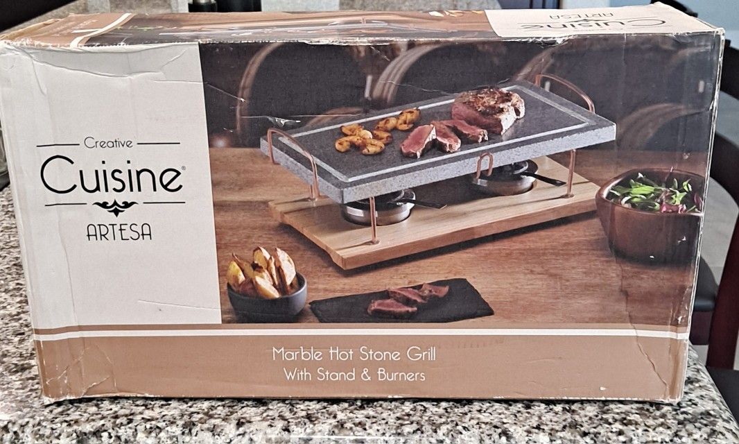 Artestia Smokeless Korean Grilling Cooking Stone, Korean BBQ Grill For Indoor And Outdoor, Removable Natural Cooking Stone, Fast Heating