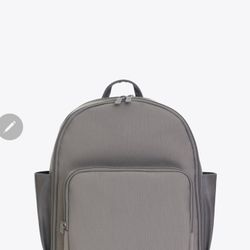 LIKE NEW BE'IS LEATHER AND CANVAS BACKPACK.