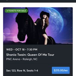 Shania Twain Tickets -October 18, 2023