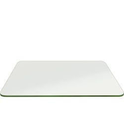 Fab Glass and Mirror Rectangle Tempered Glass Table Top, 32" x 36", Clear