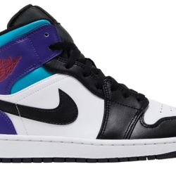 Jordan 1 Mid 'Aqua'
