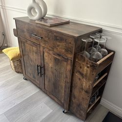 Cabinet Bar with Wheels