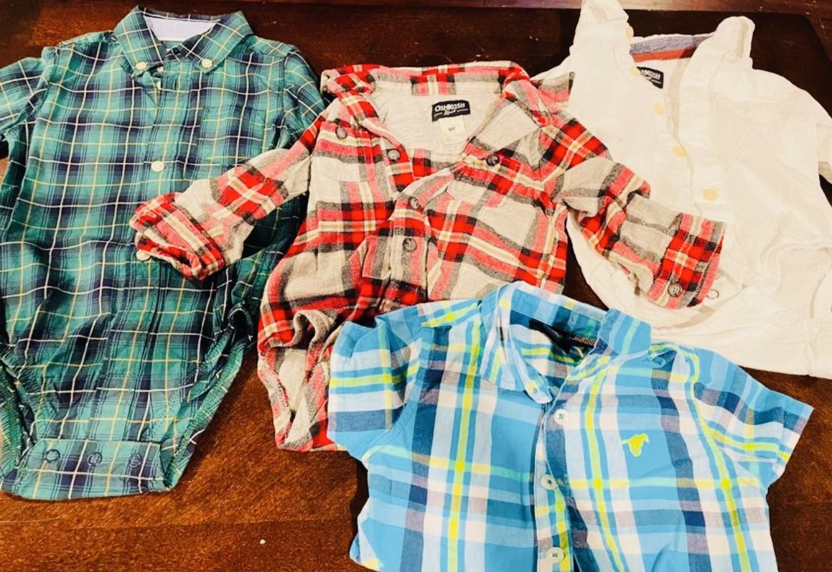 6-9M Boy’s Mini Bundle. Almost All from Carters and OshKosh. Various Colors, Styles, & Designs