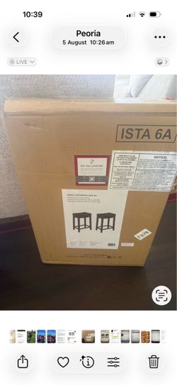 2 new in box leather Ashley barstools