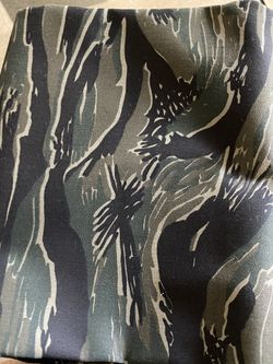 Camouflage Green/Black Fabric Material