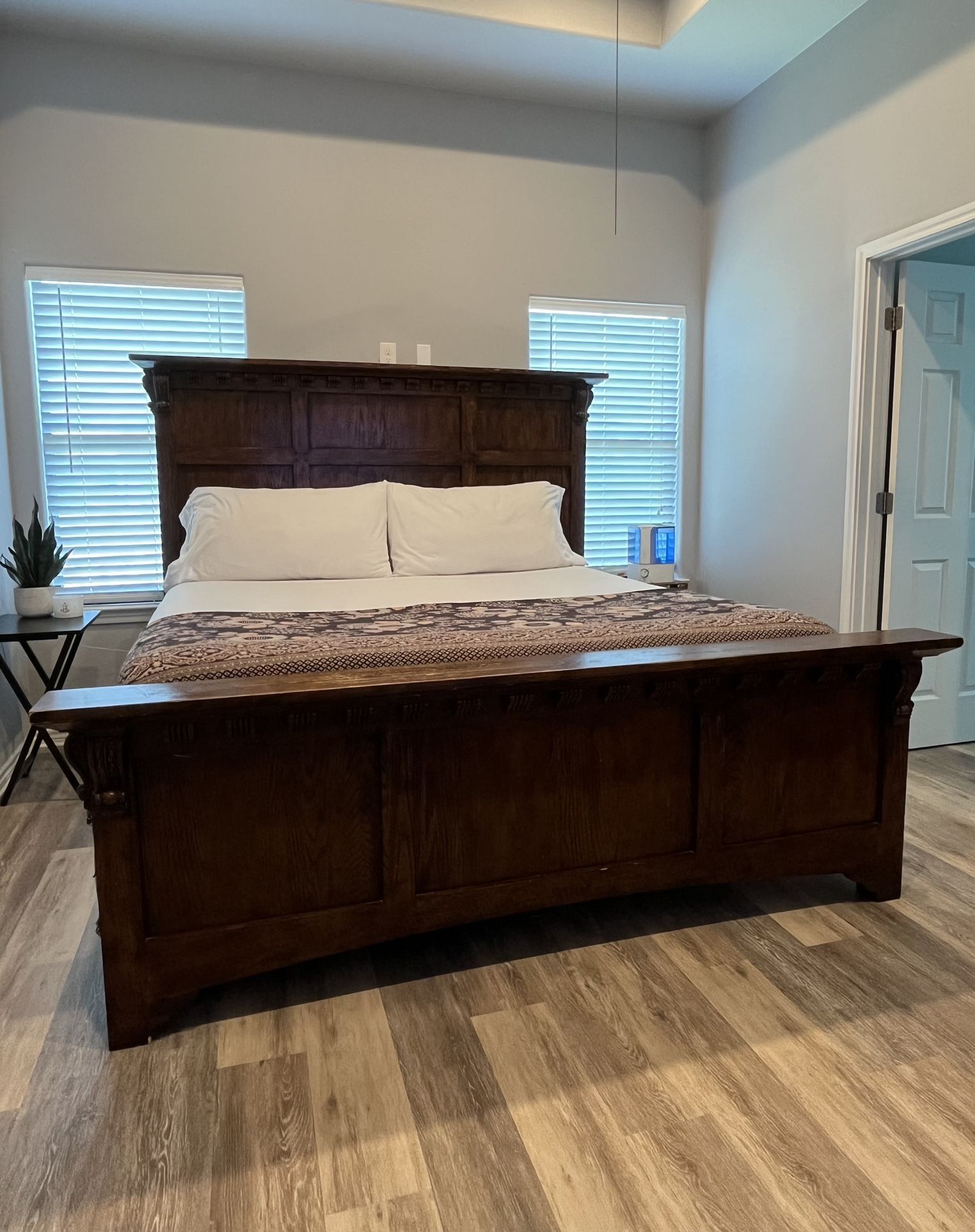 Wood Bed Frame And End Tables For Sale $650 OBO
