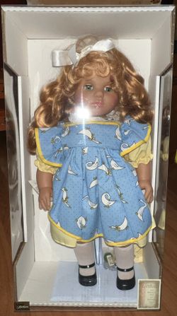 Lissi Puppen Super Soft Blue Dress 21 Inch Blonde Hair Green Eyes "Marissa" Doll
