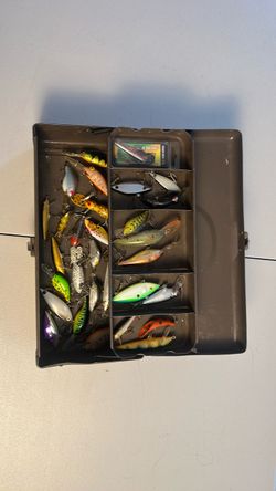 Vintage Fishing Tackle Box and Lures
