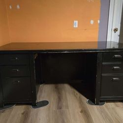 Black Wood Desk