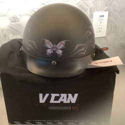 VCAN Half Shell Motorcycle Helmet
