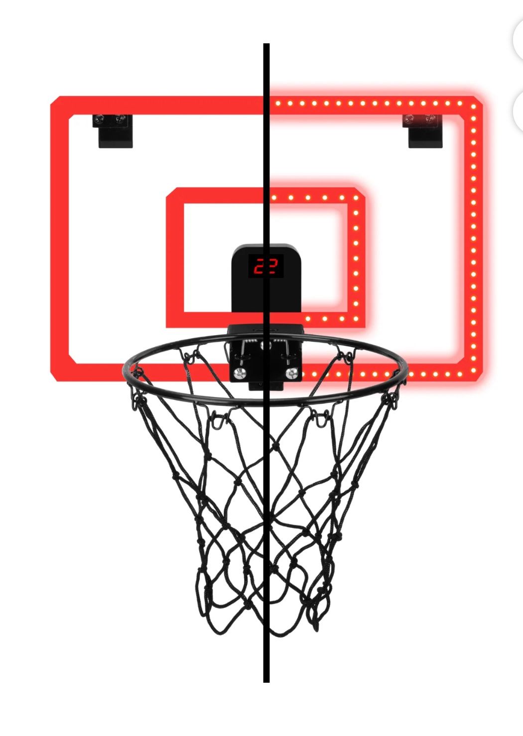 LED Over The Door Basketball Hoop