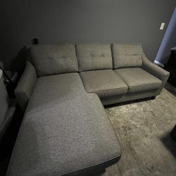 A Nice Gray Sectional Couch 