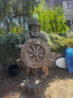 Antique Sailor / Captain solid wood sculpture statue