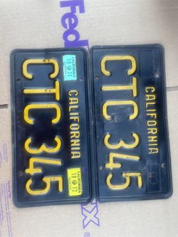 63 Black And Gold License Plates DMV Clear Need Restored
