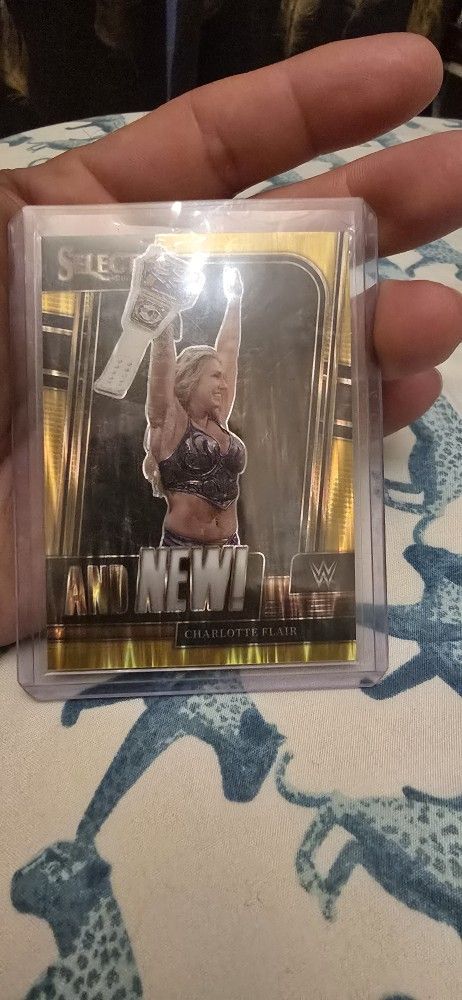 WWE SELECT PRIZM FLAIR CHAMPION CARD