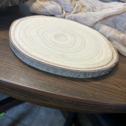 Wood Slice Center Pieces 