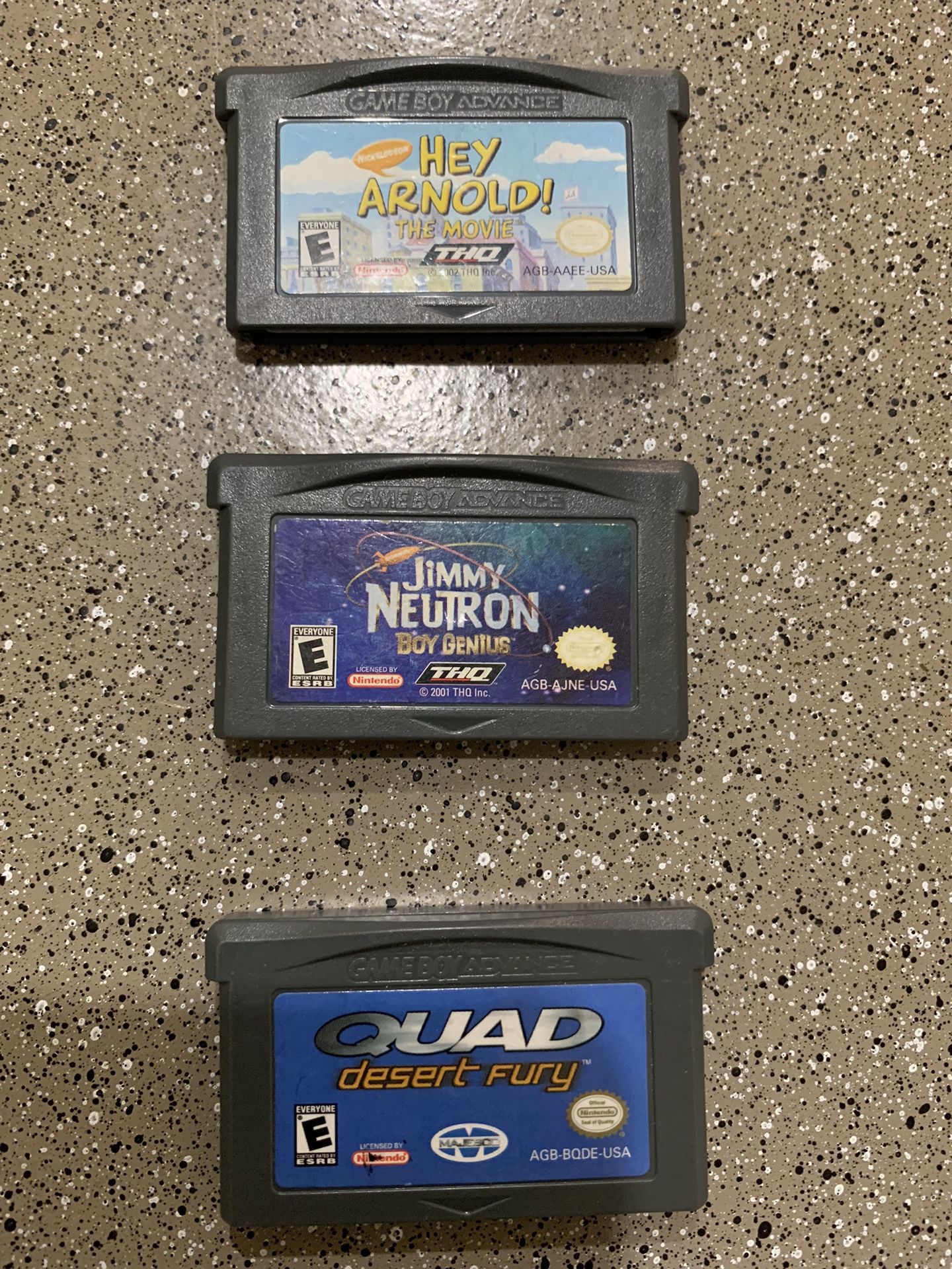 Three games for Nintendo Game Boy Advance, 2002