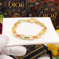 Colorful enamel gold bracelet