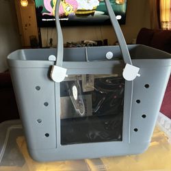 Rubber Beach Tote Bag, X Large Waterproof Travel Bag Washable Handbag,for Pool,Boat & Travel