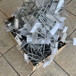 Slat Wall/ Peg board hooks with price tags and stoppers 50cents each