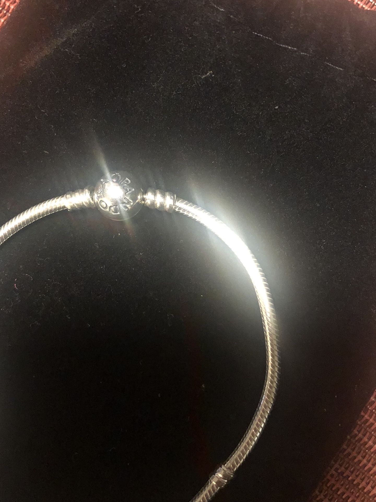 PANDORA 9.1" Bracelet Sparkling Heart Sterling Silver