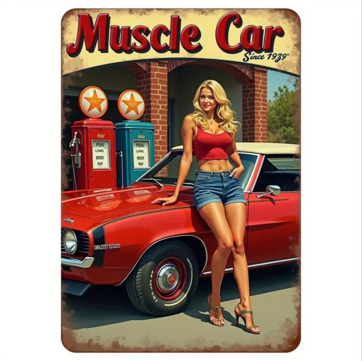 "Chrome Dreams & Crimson Thunder: The Timeless Allure of American Muscle Heritage"- "1960's Camaro"