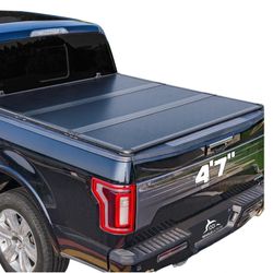 Truck Bed Hard Tonneau Cover Compatible With Maverick 2022 2023 2024 2025 4.6 Ft Box, Hard Folding(Tri Fold) Style