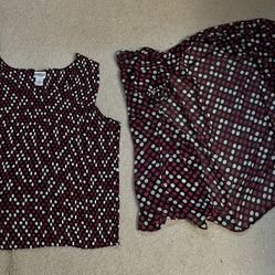 Women’s Size 2X 2 Piece Summer Shirt
