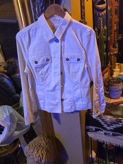 Jones New York Sport White Stretch Jacket