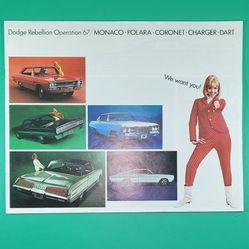 Original 1967 Dodge Dealer Sales Brochure First Charger Literature Catalog