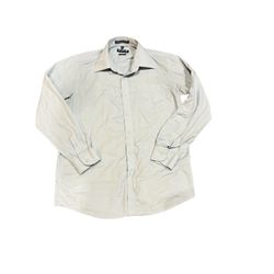 Elite Eddie Domani Sz M (15-15 1/2)Men button down black gray dress Career Shirt