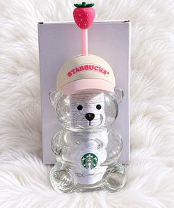 Bear glass cup