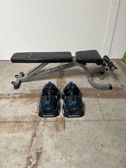 Weight Bench Press with Dumbbell Adjustable Weights 10-55lb
