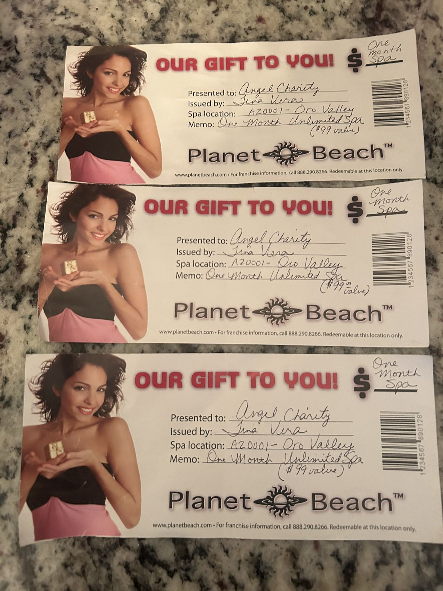 Gift Certificate For Planet Beach 297.00 Value