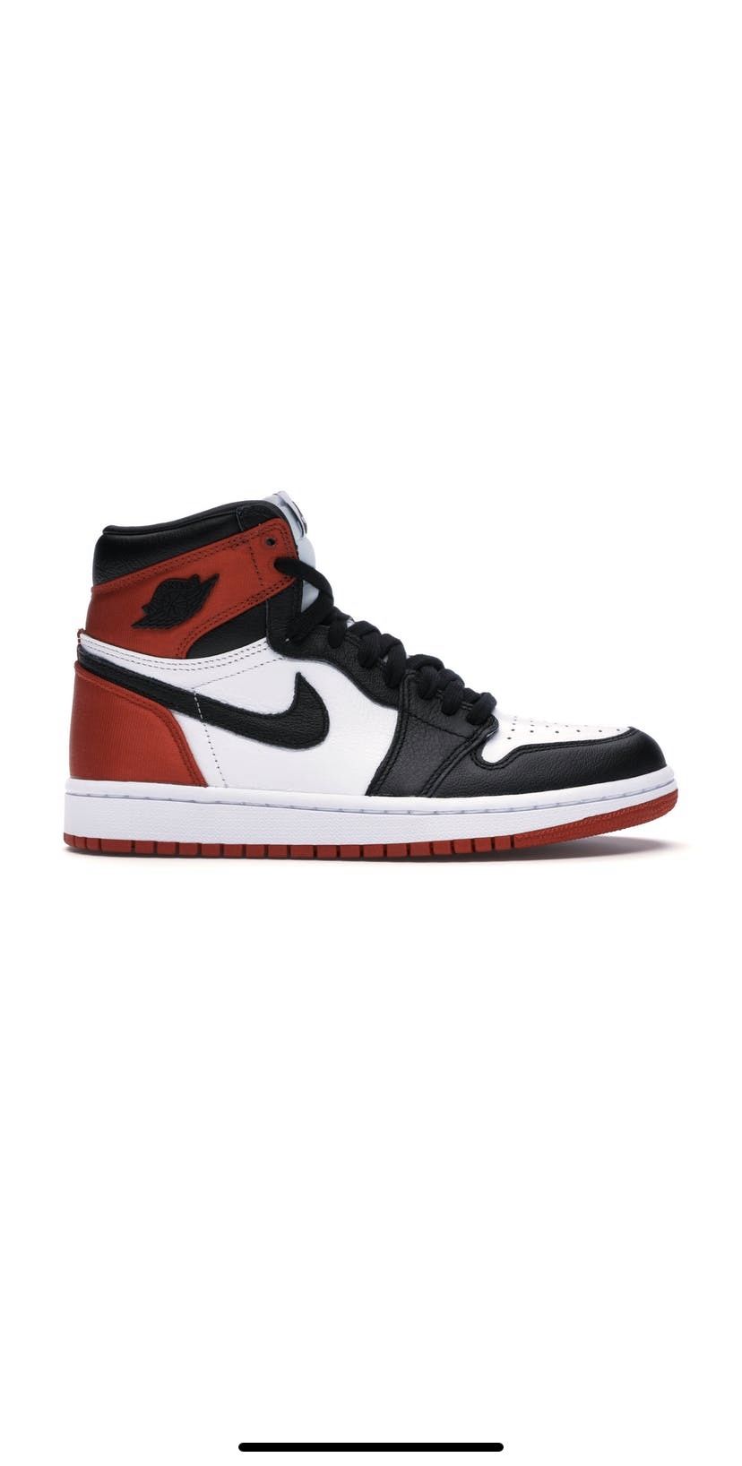 Air Jordan 1 High Satin Black Toe Size 7.5 W