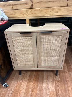 Under Sink Storage Cabinet with U-Shaped Cut-Out