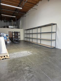 Industrial Racks 96 in W x 24 in D Used Heavy Duty 4 Tier Storage Shelving Delivery Available