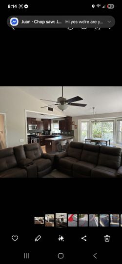 Brand New Loveseat Reclining And Reclining Sofa