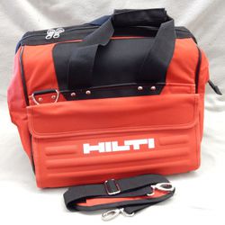 HILTI TOOL BAG / TOTE RED AND BLACK ZIPPERED Good For Cordless Or Hand Tools.