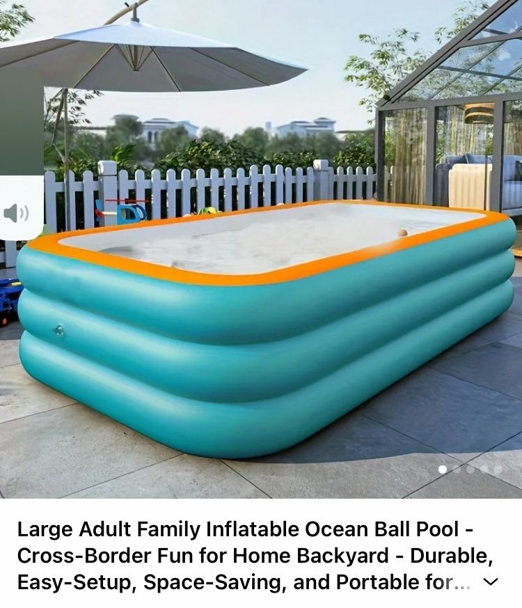 Medium Inflatable Pool Backyard Family Fun