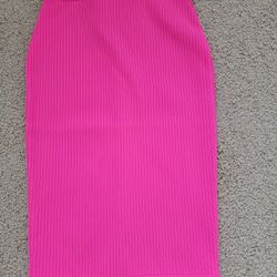 PENCIL PINK RIBBED BANDAGE SKIRT SMALL NEW