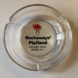 ROCKAWAYS’ PLAYLAND Vintage Glass Ashtray