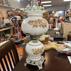 Vintage Hurricane Table Lamp 