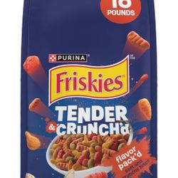 BRAND NEW..Purina Friskies Tender and Crunch'd With Flavors of Chicken, Beef, Carrots and Green Bean