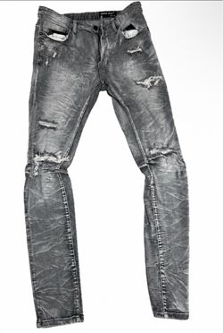 Smoke Rise Distressed Gray Skinny Jeans