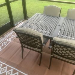 Patio Table- 6 Chairs with cushions 