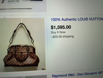 Louis Vuitton Trevi Handbag Damier Pm Auction
