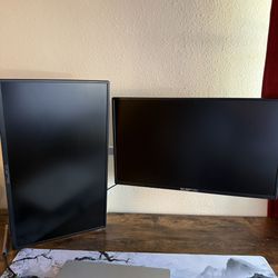 2x Full HD 75Hz Monitors + mount 