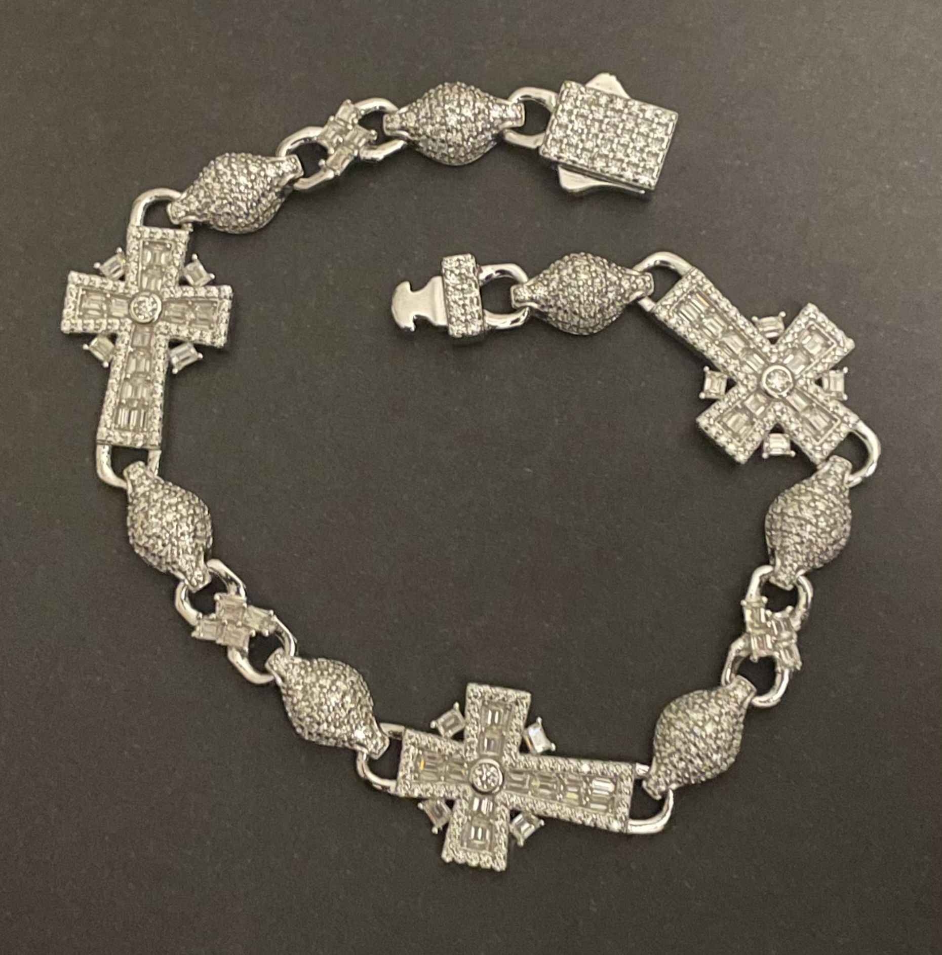 Moissanite cross Bracelet