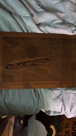 RAF VC.10 No.10 Squadron Engraved Print